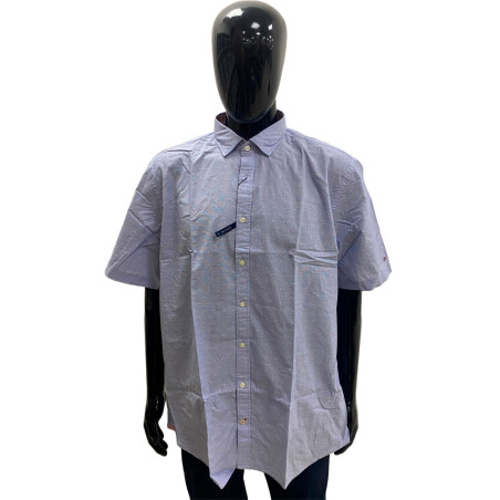 Camisa Tommy Hilfiger Masculino M - MW0MW01556-474 Cinza Azul