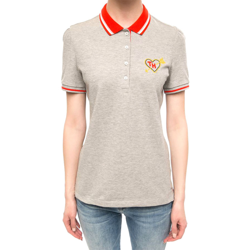 Tommy Hilfiger Women's Polo WW0WW17914-039 - XL Gray