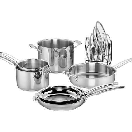 Jogo de Panelas Cuisinart N91-11 Smartnest Aço Inoxidável - 11 Peças