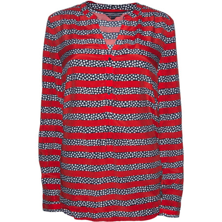 Camisa Tommy Hilfiger Feminina WW0WW19322-395 06 - Vermelho Multi