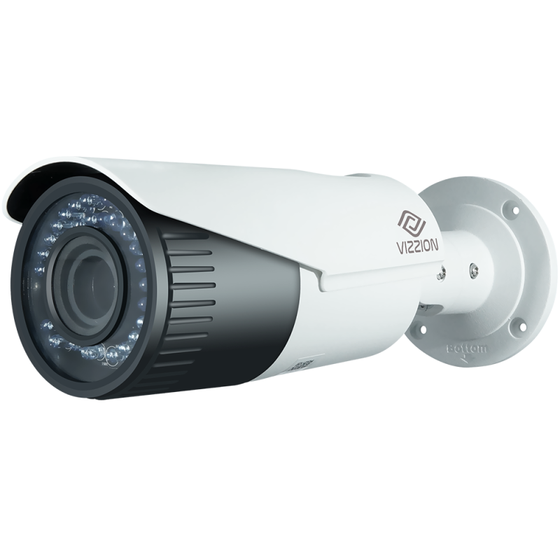 Câmera de Vigilância Vizzion VZ-IPBD-VFZ IP FHD Bullet Lente 2.8 A 12 MM 2MP - Branco