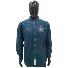 Camisa La Martina Masculino EQ.JMCM60 03 - Azul Marinho...