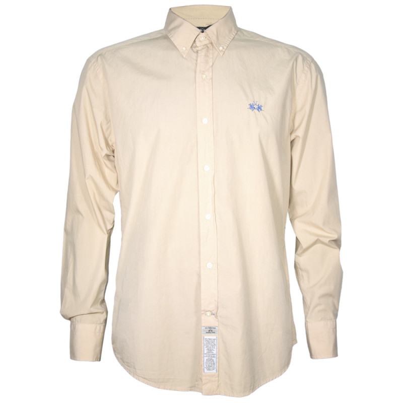 Camisa La Martina Masculino Lisa 06 X Khaki Regular