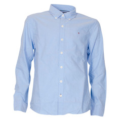 Camisa Tommy Hilfiger Masculino KB0KB01649 Celeste -...