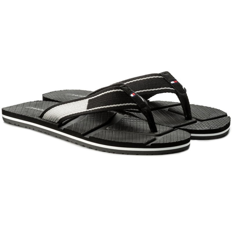 Chinelo Tommy Hilfiger Masculino FM0FM01368020-020 40 Preto Azulado