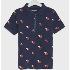 Polo Tommy Hilfiger Masculina KB0KB03965-002 Azul Marinho