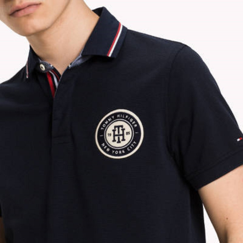 Tommy Hilfiger Men's Polo Shirt MW0MW03246-403 L Blue