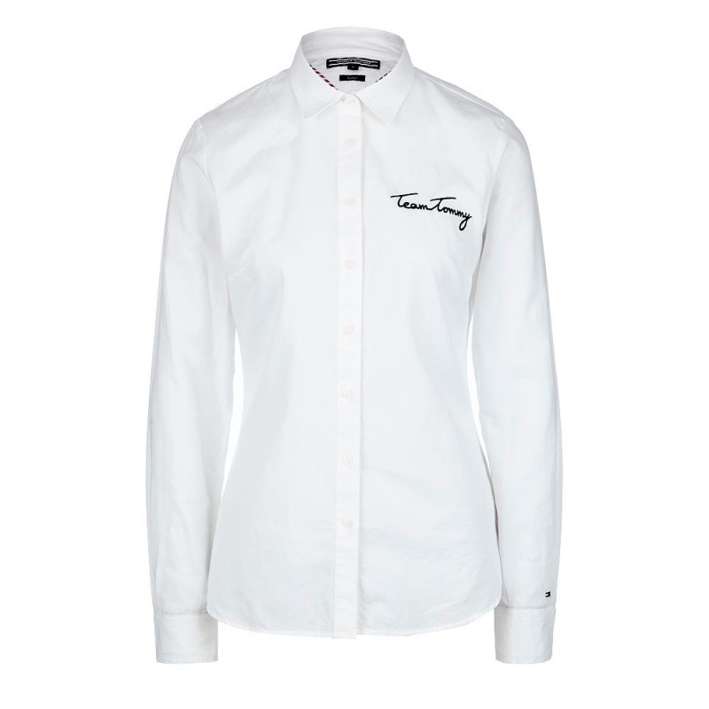 Camisa Tommy Hilfiger Feminina WW0WW21480-100 10 - Branco