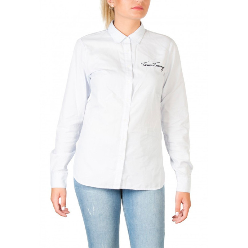 Tommy Hilfiger Women's Shirt WW0WW21480-372 10 - Gray
