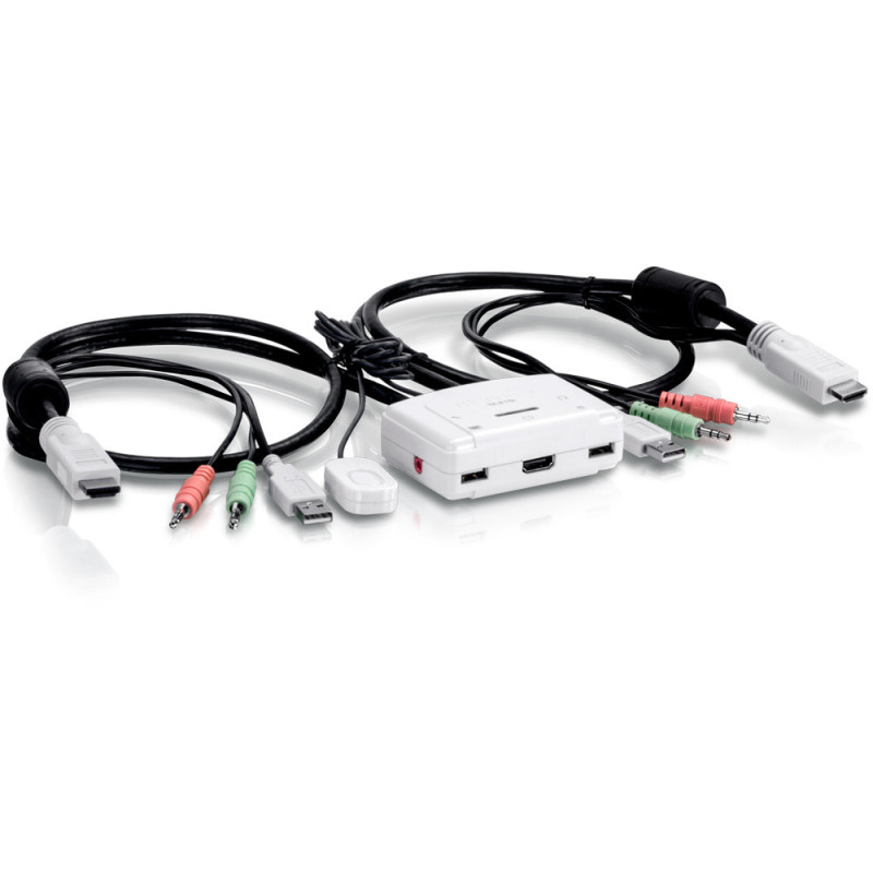 Switch TRENDnet TK-215I KVM 2 Portas HDMI 1080P Y Áudio 3.5MM