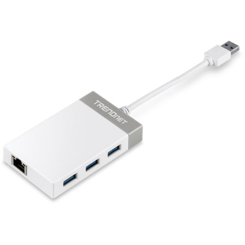 Adaptador De USB TRENDnet TU3-ETGH3 3.0 A Gigabit + Hub USB + Rede