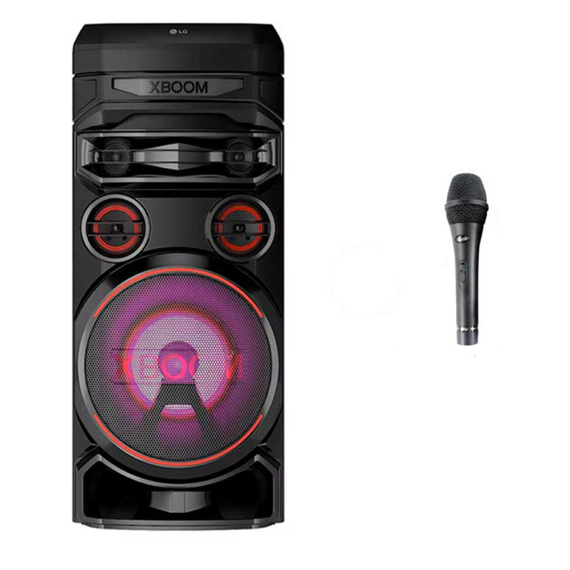 Torre de Som LG Xboom RNC7 Karaokê Star Super Bass Boost Iluminação Multicor Party (Com Microfone) 220V - RNC7.DPERLLK