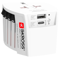 Adaptador de Tomada Skross MUV Dual USB/USB-C Bivolt -...