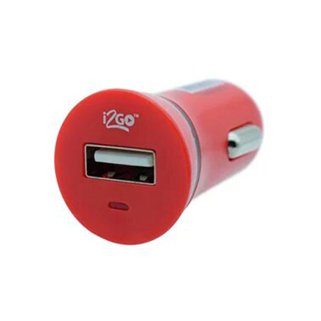 Carregador Veicular i2GO I2GCAR012RD USB - Vermelho