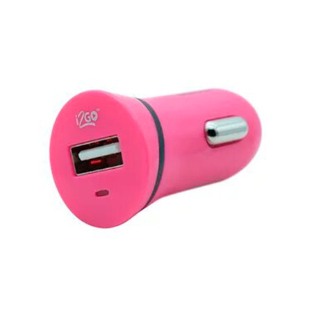 Carregador Veicular i2GO I2GCAR012PN USB - Rosa
