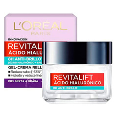 Gel Crema Loreal Revitalift Ácido Hialurônico Antibrilho...