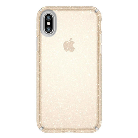 Speck Presidio Clear+Glitter Case for iPhone X/XS - Clear/Gold