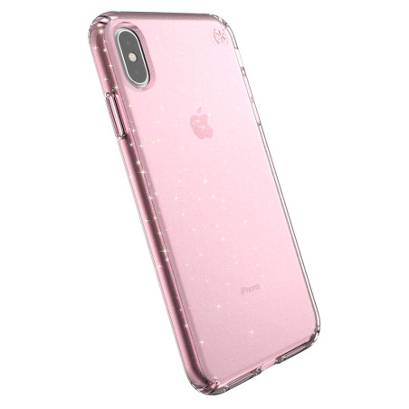 Case Speck Presidio Clear + Glitter Impact iPhone XS Max Bella Pink Gold