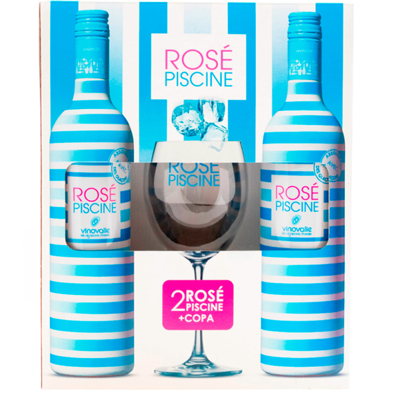 Vinho Kit 2 Rose Piscine + Copa Rose Piscine