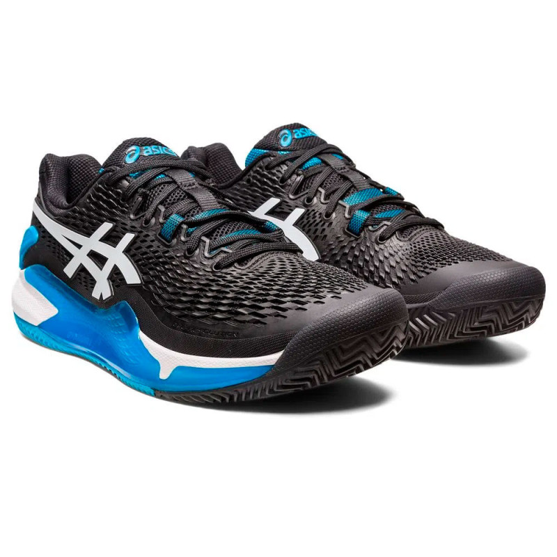 Tênis ASICS Masculino 1041A375.001 39 Gel Resolution 9 Clay - Black/White