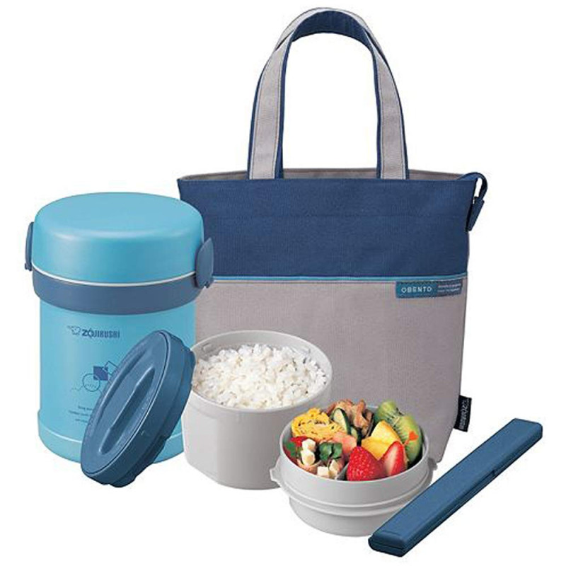 Pote térmico SL-MEE07AB Zojirushi 2 potes Azul claro