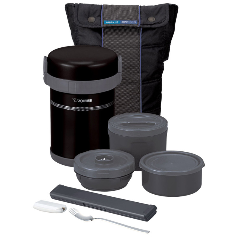 Pote térmico Zojirushi SL-GRE18BT con 3 recipientes Negro