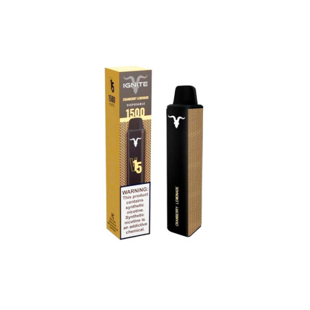 Vape Descartável Ignite V15 1500 Puffs Cranberry Lemonade - 5% Nicotina 850 mAh