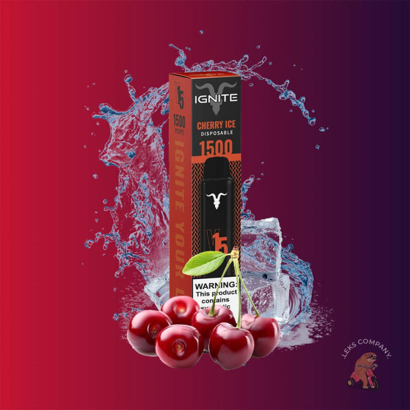 Vape Descartável Ignite V15 1500 Puffs Lychee Ice - 5% Nicotina 850 mAh