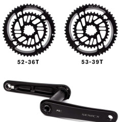 Senicx PR2 Road Bike Crankset compatible with 11V 52/36T...