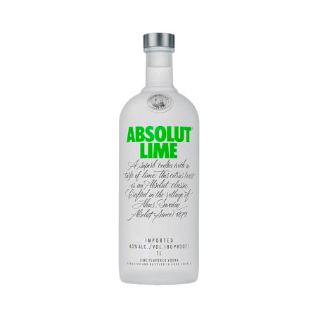 Absolut Vodka Lime 1L - Natural Lime Flavor for Cocktails