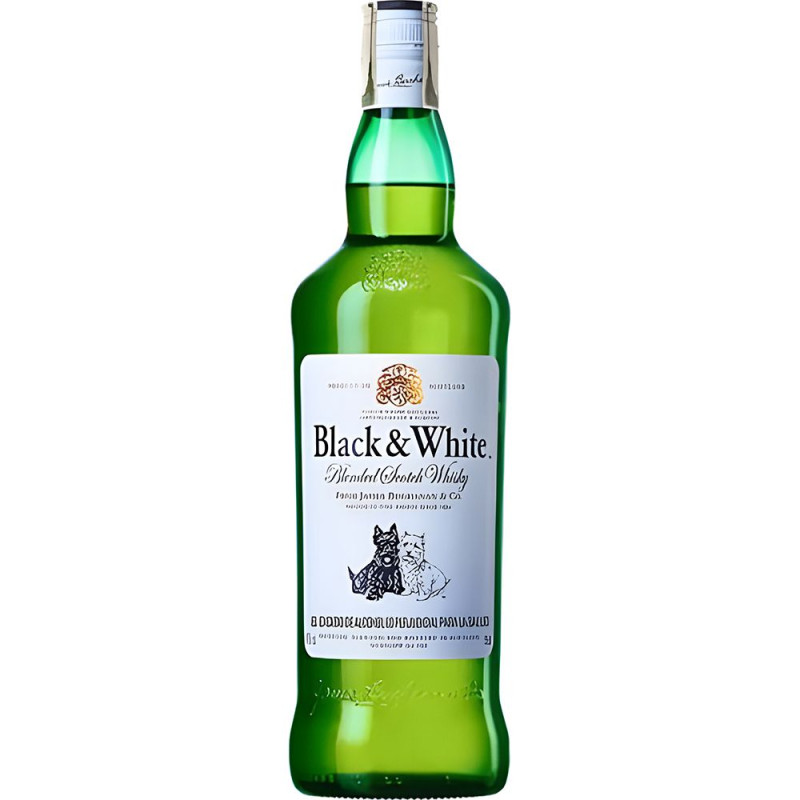 Whisky Black & White 8 Años 1L - Blend ligero y suave
