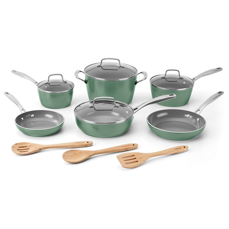 Jogo De Panelas Cuisinart 53G-13SG Antiaderentes CeramicaXT Verde - 13 Peças