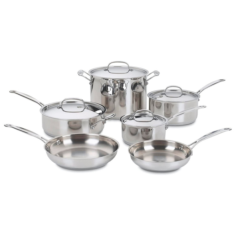 Jogo De Panelas Cuisinart 77-10P1 Inox – 10 Peças