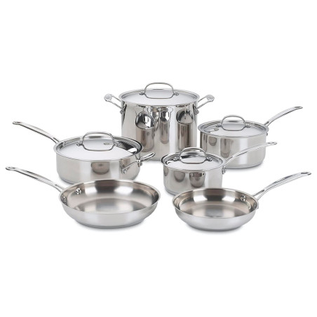 Jogo De Panelas Cuisinart 77-10P1 Inox – 10 Peças
