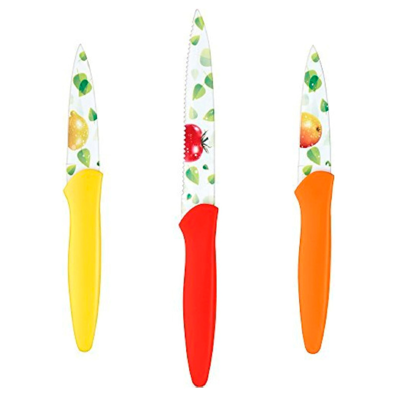 Jogo de Facas Cuisinart C55-6PRF Advantage Frutas Impressas - 3 Peças