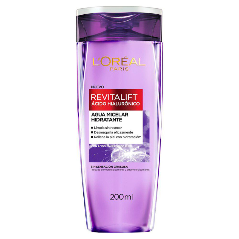 Água Micelar L’Oréal Revitalift com Ácido Hialurônico 200ML