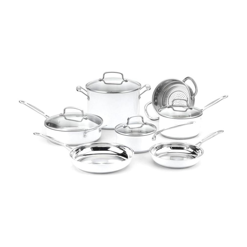 Jogo de Panelas Cuisinart CSMW-11G Chef's Branco – 11 Peças