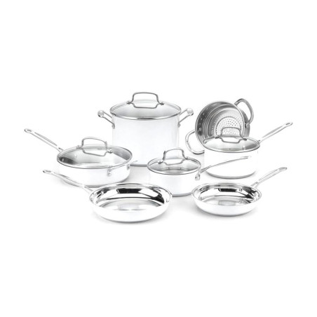 Jogo de Panelas Cuisinart CSMW-11G Chef's Branco – 11 Peças