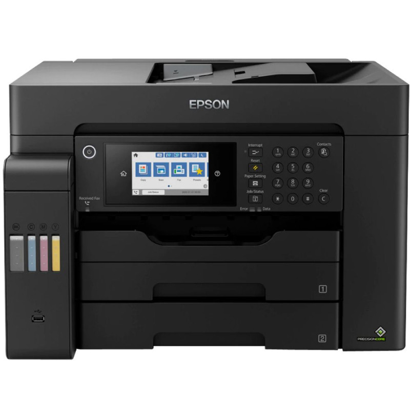 Impressora Epson Ecotank L15150 AIO A3+ 4X1 I/S/C/F USB/Rede/Wireless Preto - Bivolt