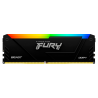 Memória Kingston DDR4 16GB 3200MHz Black RGB Fury Beast - KF432C16BB12A/16