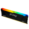 Memória Kingston DDR4 16GB 3200MHz Black RGB Fury Beast - KF432C16BB12A/16