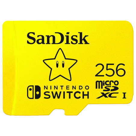 Cartão de Memória SanDisk Micro SDXC Com Licença para Nintendo Switch 256GB - SDSQXAO-256G-GNCZN