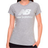 Camiseta New Balance Feminino Stacked Logo L Cinza - WT31546AG