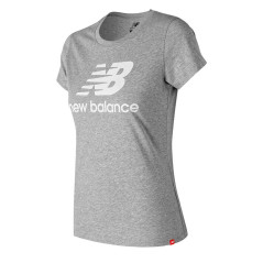 Camiseta New Balance Feminino Stacked Logo M Cinza -...
