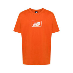 Camiseta New Balance Masculino Stacked Logo XL Naranja -...