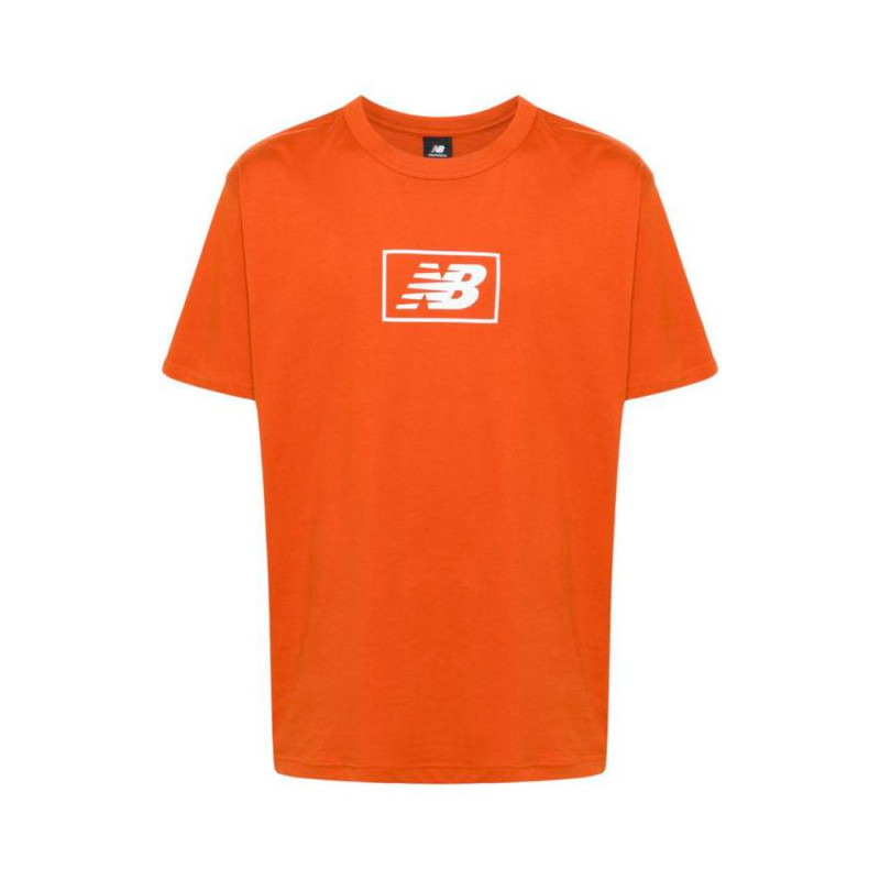Camiseta New Balance Masculino Stacked Logo XL Naranja - MT33512ROX