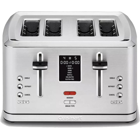 Torradeira Cuisinart CPT-740 4 Fatias 110V Inox Torradeira em aço