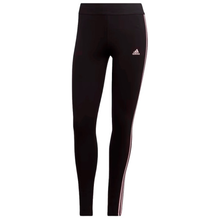 Calça Legging adidas Feminino Essentials 3S M Preto/Rosa - HT4843
