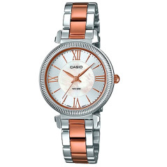 Relógio Feminino Casio LTP-E409RG-7AVDF Rosa Ouro/ Prata