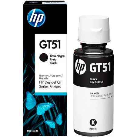 Frasco de Tinta HP GT51 80ML - Preta M0H57AL
